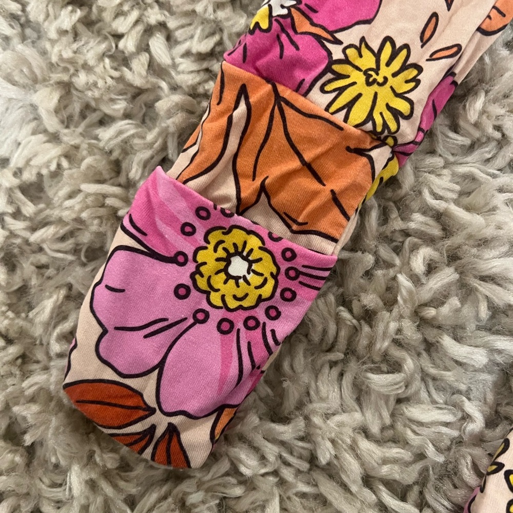 Vibrant Floral Kids Pajama Footies - Picture 7 of 7